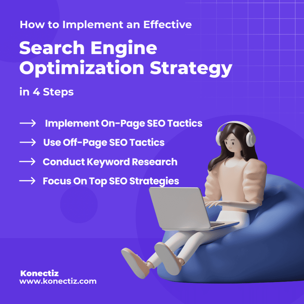 How to Implement an Effective SEO Strategy in 4 Steps - Konectiz