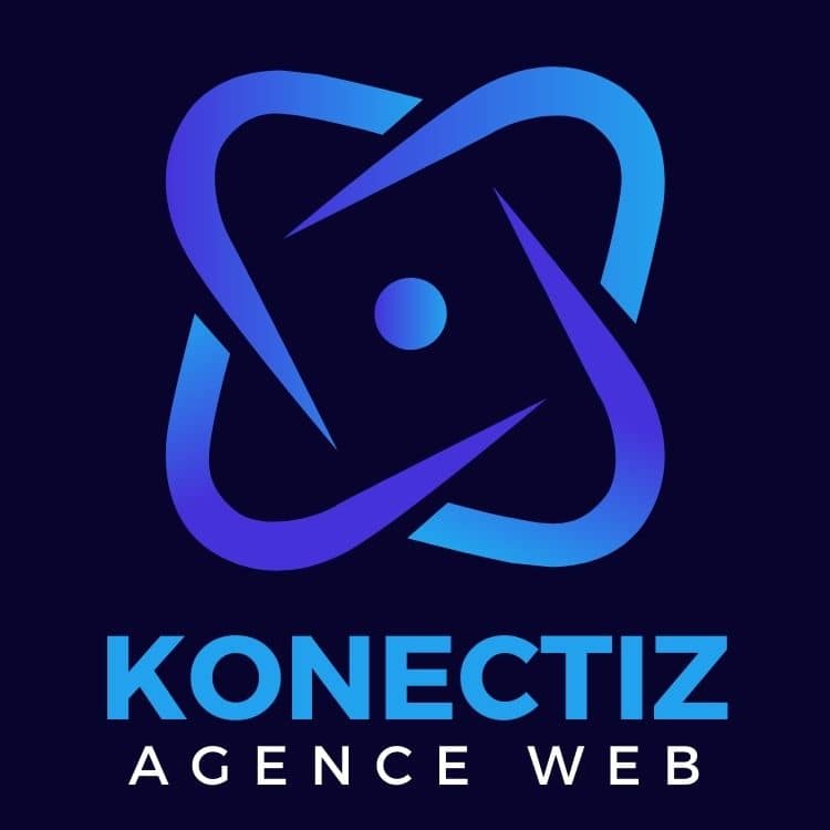 Konectiz Agence Web Logo Dark blue BG Square 1 - Konectiz