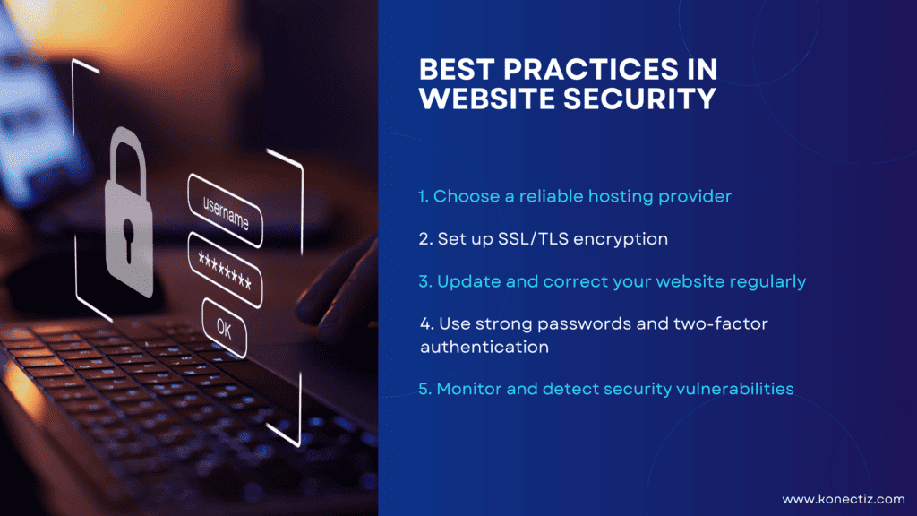 Best practices in website security - Konectiz