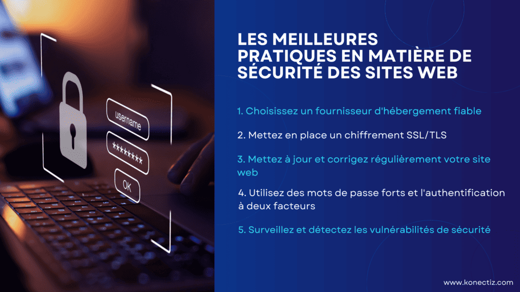 Les meilleures pratiques en matière de sécurité des sites web - Konectiz