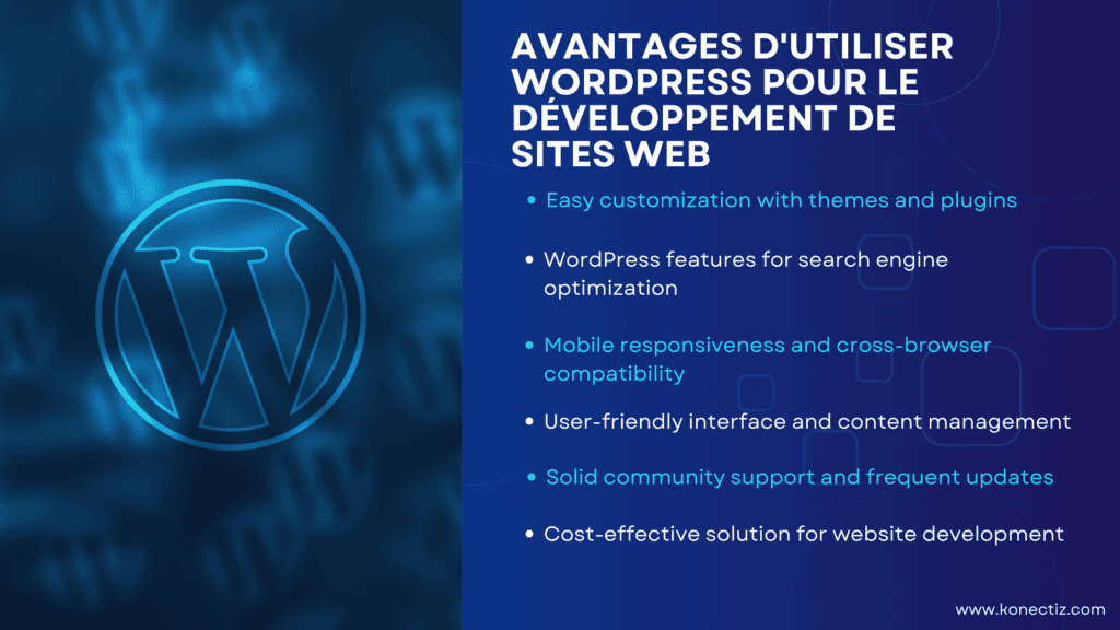 Advantages of using WordPress for website development - Konectiz